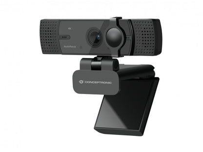 Conceptronic 4K Ultra HD Autofocus Webcam c/ Dual Microfone