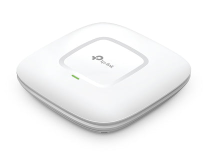 Tp-Link AC1750 Wireless Dual Band Gigabit Ceiling Mount Access Point Qualcomm 450Mbps at 2.4GHz + 1300Mbps at 5GHz 802.11a/b/g/n/ac Beamforming 1 Gigabit LAN 802.3at PoE Supported Centralized Management Multi-SSID 6 internal Antenas Ceiling/W