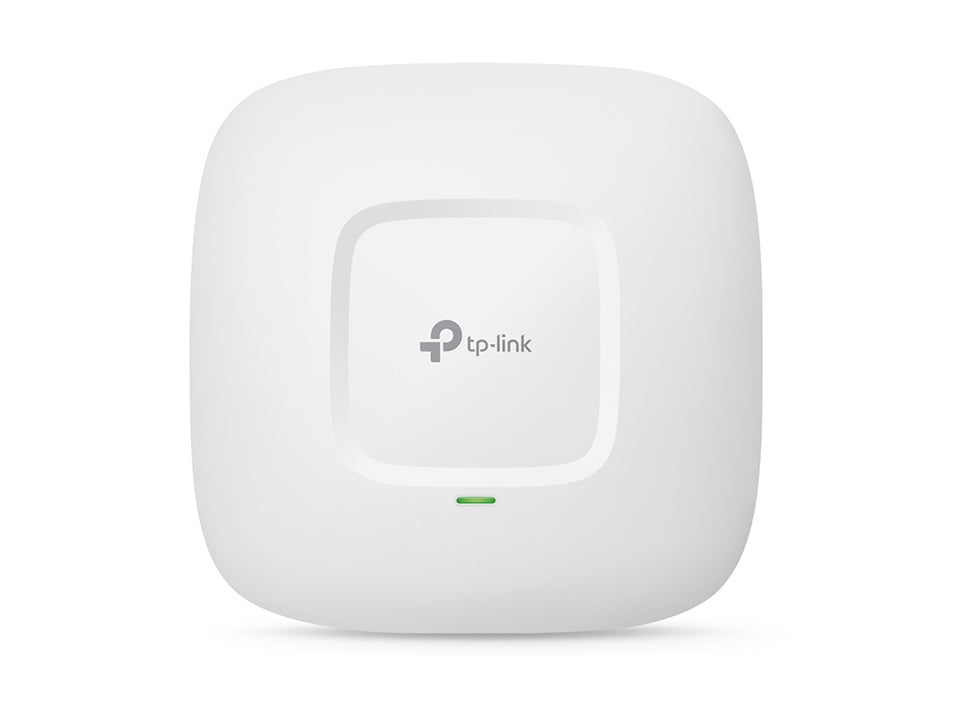 Tp-Link AC1750 Wireless Dual Band Gigabit Ceiling Mount Access Point Qualcomm 450Mbps at 2.4GHz + 1300Mbps at 5GHz 802.11a/b/g/n/ac Beamforming 1 Gigabit LAN 802.3at PoE Supported Centralized Management Multi-SSID 6 internal Antenas Ceiling/W