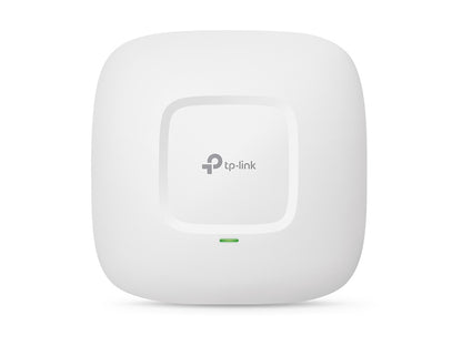 Tp-Link AC1750 Wireless Dual Band Gigabit Ceiling Mount Access Point Qualcomm 450Mbps at 2.4GHz + 1300Mbps at 5GHz 802.11a/b/g/n/ac Beamforming 1 Gigabit LAN 802.3at PoE Supported Centralized Management Multi-SSID 6 internal Antenas Ceiling/W