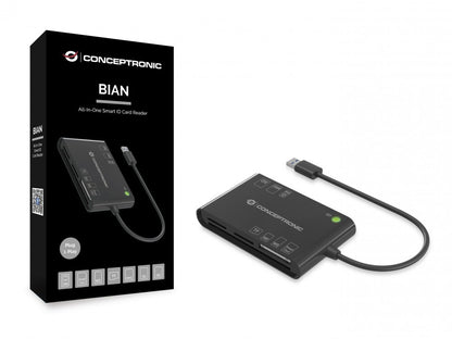 Leitor de Cartões Conceptronic 7-em-1 USB2.0 + Cartões Memória