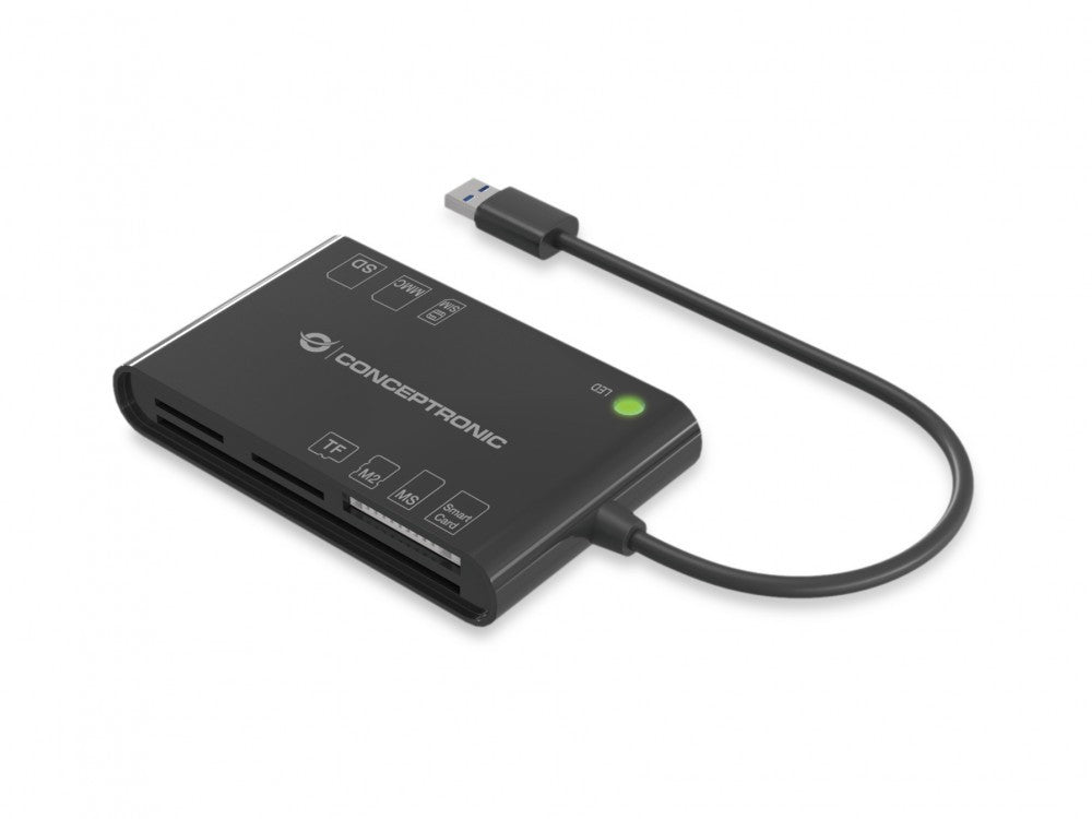 Leitor de Cartões Conceptronic 7-em-1 USB2.0 + Cartões Memória
