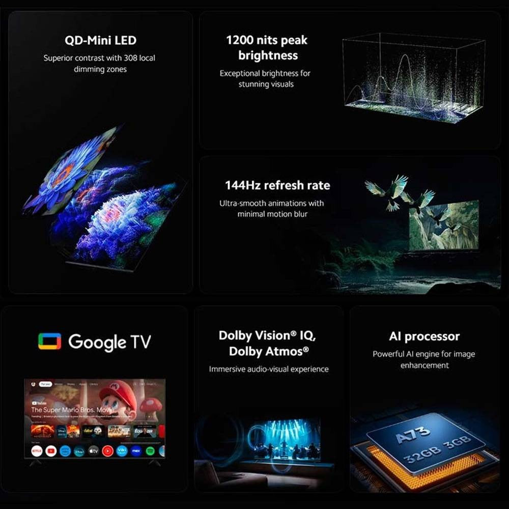 Xiaomi Smart TV S (2025) 55P Mini-LED 4K UHD Google TV