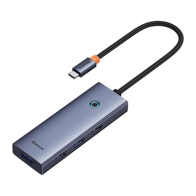Baseus Hub Usb UltraJoy 5in1 5-Portas (1xHdmi 4K@30Hz + 4xUsb 3.0) Cinza
