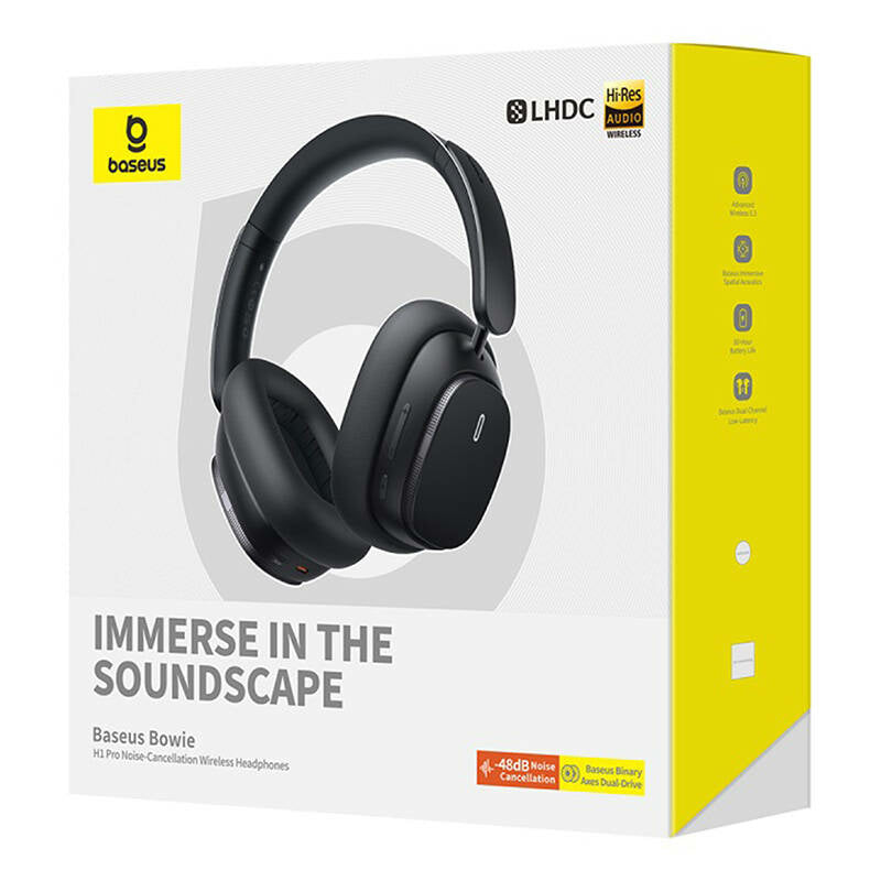 Baseus AUSCULTADORES BOWIE H1 PRO NOISE CANCEL WIRELESS BLACK