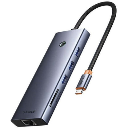 Baseus Ultrajoy Series 11-Port Hub Docking Station Space Grey Type-C To Hdmi 4K@60Hz * 2+DP 4K@60Hz * 1