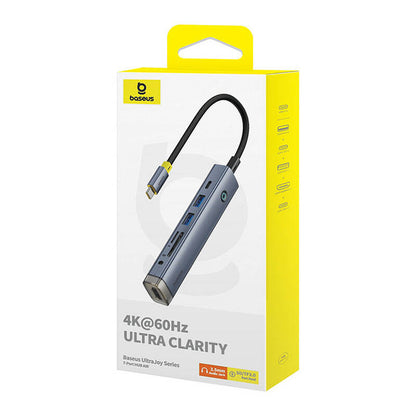 Baseus Ultrajoy Series 7-Port Hub Air Space Cinza (Type-C To Hdmi4K@60Hz*1+Usb3.0*2+Pd*1+Sd/Tf3.0*1+3