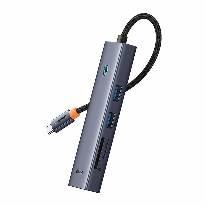 Os-Baseus Ultrajoy Series 7-Port Hub Docking Station Space Cinza Type-C To Hdmi 4K@60Hz * 1 + Usb3.0 * 2 + PD