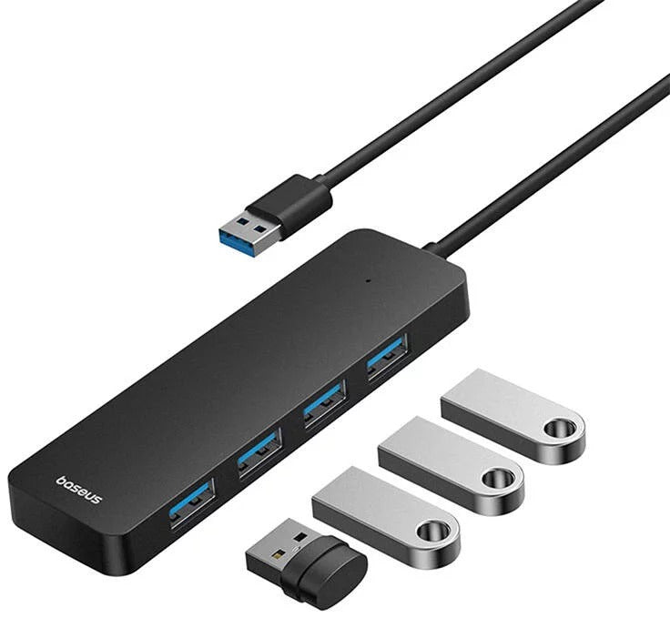 Hub Usb Baseus Ultrajoy 4-Portas Lite 50Cm Preto