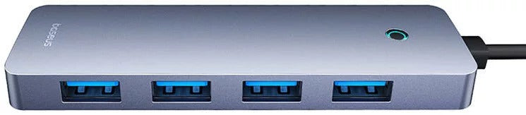 Hub Usb Baseus Hub 4In1 Ultrajoy Lite 100Cm Usb-A To 4X Usb 3.0 + Usb-C 5V (Grey)