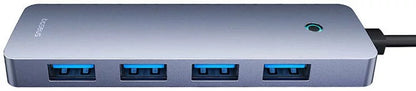 Hub Usb Baseus Hub 4In1 Ultrajoy Lite 100Cm Usb-A To 4X Usb 3.0 + Usb-C 5V (Grey)