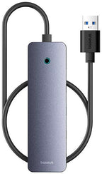 Hub Usb Baseus Hub 4In1 Ultrajoy Lite 100Cm Usb-A To 4X Usb 3.0 + Usb-C 5V (Grey)