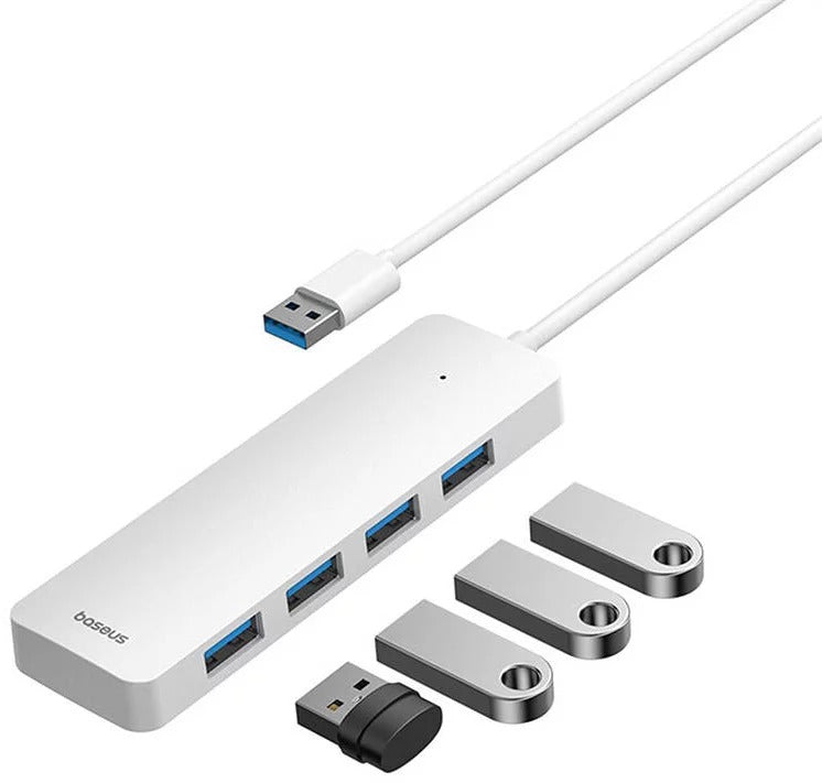 Hub Usb Baseus Ultrajoy 4-Portas Lite 100Cm Branco