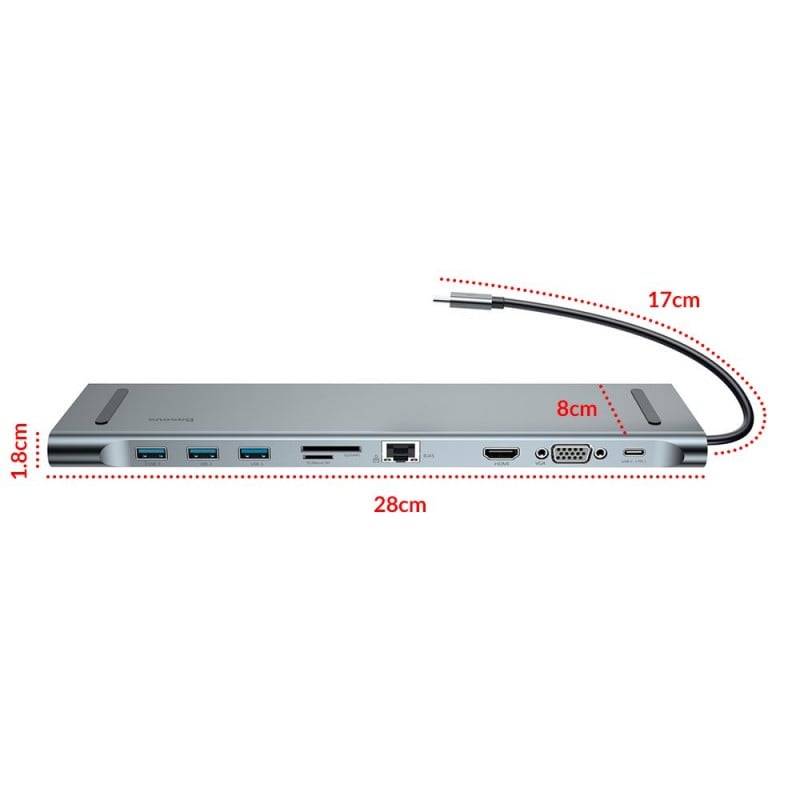 Baseus Hub de Interface CATSX-F0G | Cinzento
