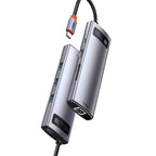 Baseus Hub 8em1 Metal Gleam Series USB-C p/3xusb