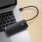 Baseus Hub 6em1 Usb-C para 2x Usb 3.0 + Usb-C PD + Hdmi + SD/TF