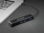 Conceptronic Donn 3-Portas USB Hub c/ Gigabit Network Adaptador