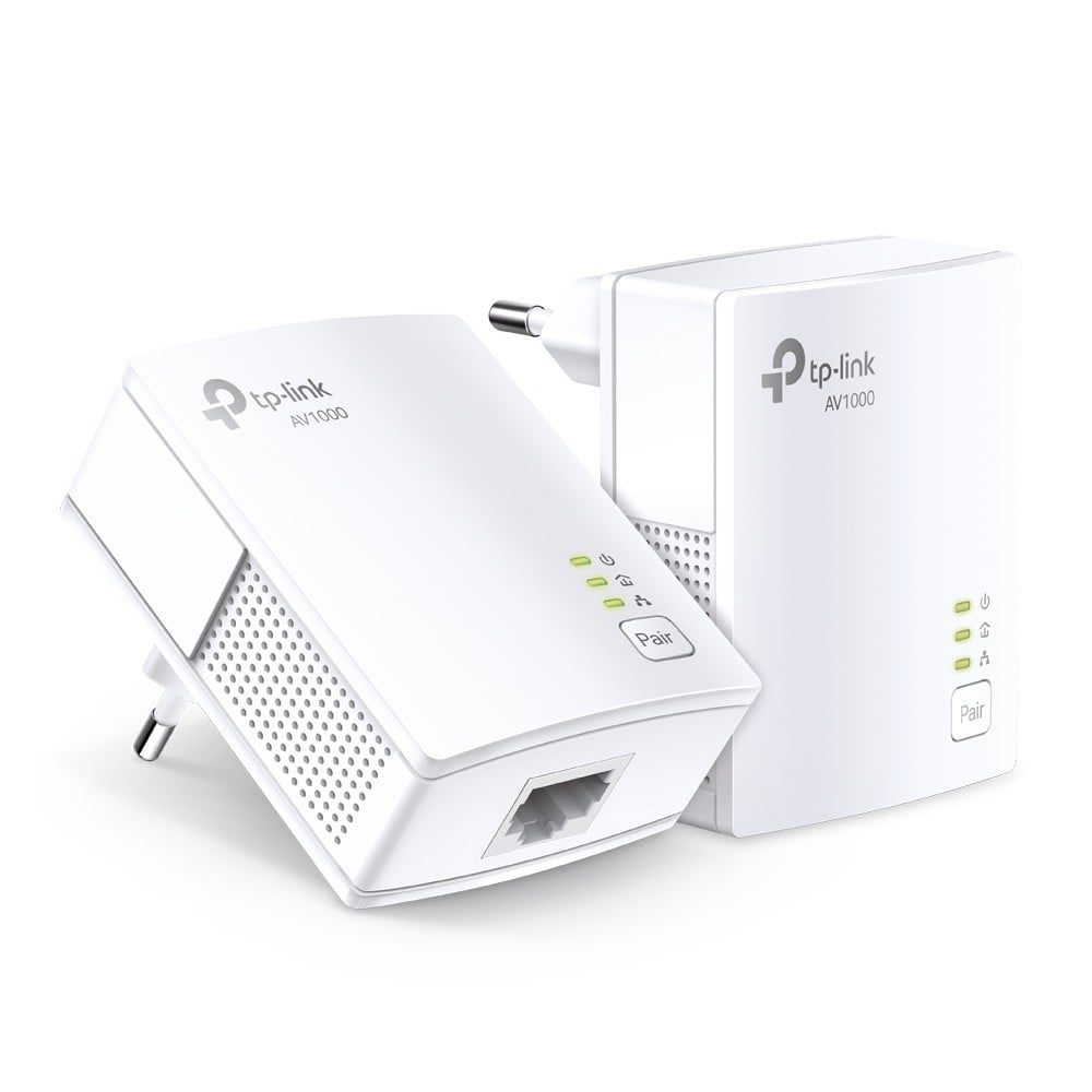Tp-Link AV1000 Powerline Starter Kit Broadcom 1 porta Gigabit 1000Mbps Powerline HomePlug AV PLC Utility Twin Pack