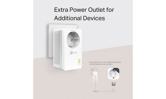 Tp-Link Kit AV1000 Passthrough Powerline 1 Porta Gigabit 1000Mbps HomePlug AV2