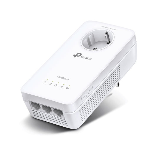 Tp-Link AV1300 Gigabit Pósthrough Powerline ac Wi-fi Extender SPEED 300 Mbps até 2.4 GHz + 867 Mbps até 5 GHz 1300 Mbps Powerline SPEC Qualmm CPU HomePlug AV2 3?ó Gigabit Ports