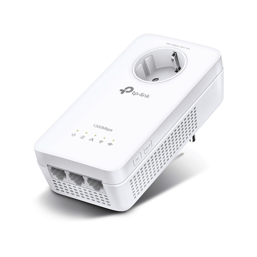 Tp-Link AV1300 Gigabit Pósthrough Powerline ac Wi-fi Extender SPEED 300 Mbps até 2.4 GHz + 867 Mbps até 5 GHz 1300 Mbps Powerline SPEC Qualmm CPU HomePlug AV2 3?ó Gigabit Ports
