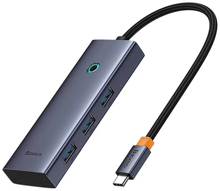 Baseus Hub USB UltraJoy Series 5-Port Space Grey (3xUSB+RJ45+PD)
