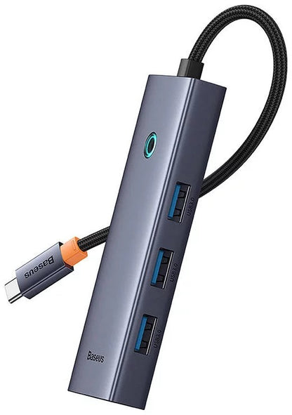 Baseus Hub USB UltraJoy Series 5-Port Space Grey (3xUSB+RJ45+PD)