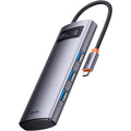 Baseus Hub USB-C Metal Gleam Series 4xUSB Grey