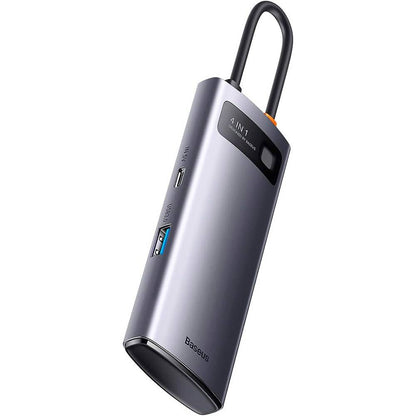 Baseus Hub USB-C Metal Gleam Series 4xUSB Grey