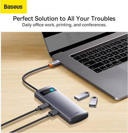 Baseus Hub USB-C Metal Gleam Series 4xUSB Grey