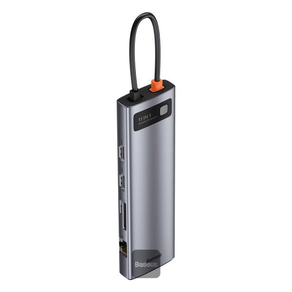 Hub Usb Baseus Metal Gleam Series 11-In-1 Multifunctional Type-C Hub Docking Station Space Gray Type