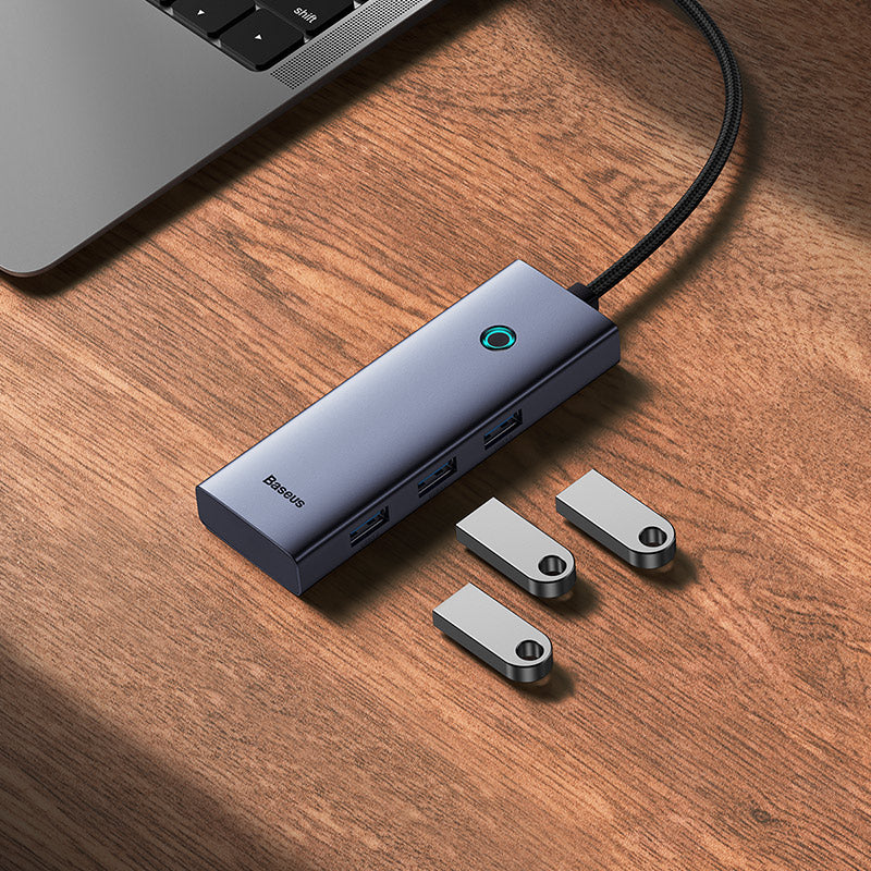 Baseus Hub USB UltraJoy Series 5-Port Space Grey (Dual USB-C to USB-C+HD)