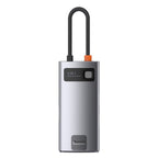 Hub USB Baseus Metal Gleam 4-in-1 Multifuncional Type-C Docking Station Gray
