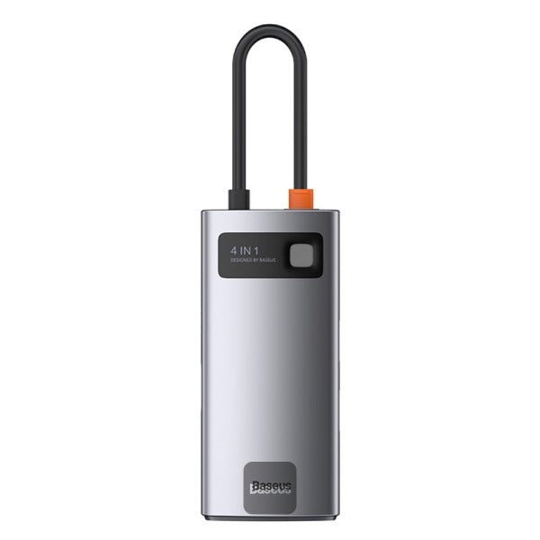 Hub USB Baseus Metal Gleam 4-in-1 Multifuncional Type-C Docking Station Gray