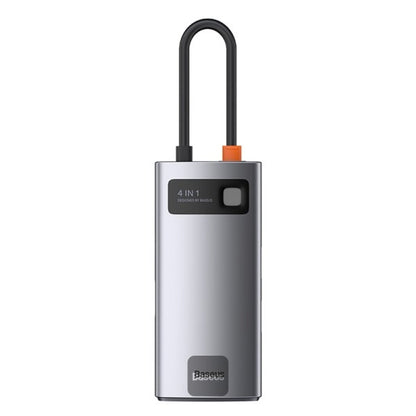 Hub USB Baseus Metal Gleam 4-in-1 Multifuncional Type-C Docking Station Gray