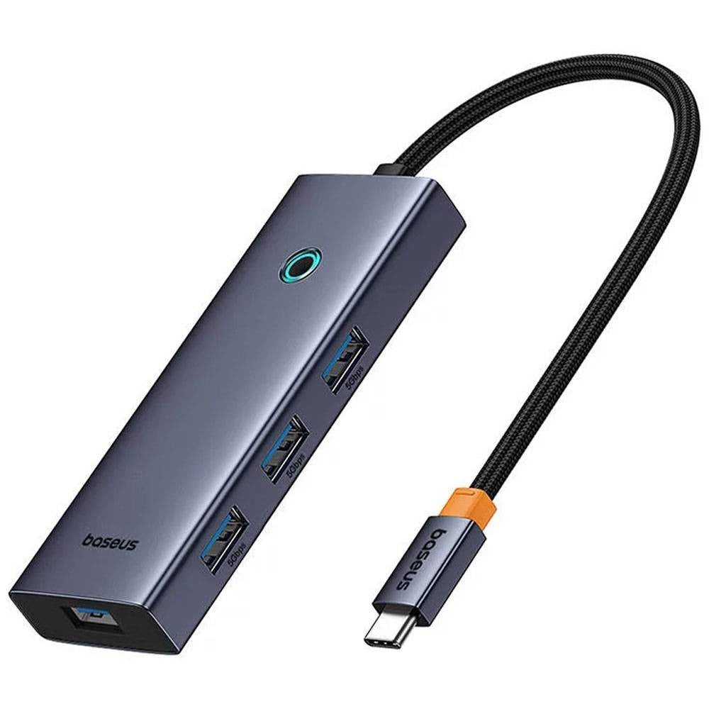 Baseus Hub USB-C UltraJoy Series 5-em-1 4x USB-A + PD 100W + 4K30Hz Space Grey