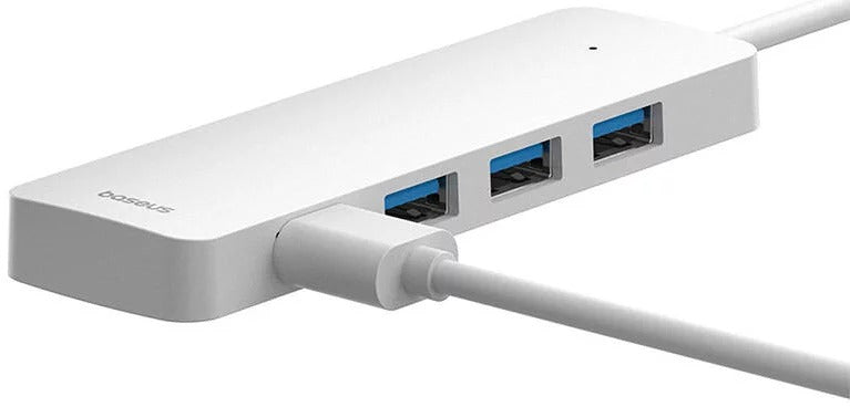 Hub USB Baseus Hub UltraJoy Series Lite 4 portas 1,5m (USB para USB3.0*4) Branco