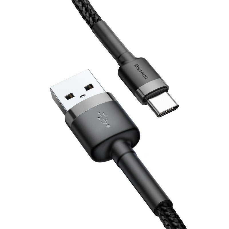 Cabo Baseus Cafule Tipo-C - Usb 2M Cinza/Preto
