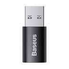 Adaptador Baseus Ingenuity Series Mini USB-A 3.1 para USB-C Preto