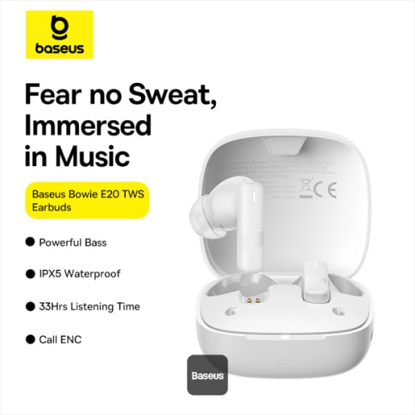 Baseus Auriculares Bowie E20 Wireless White