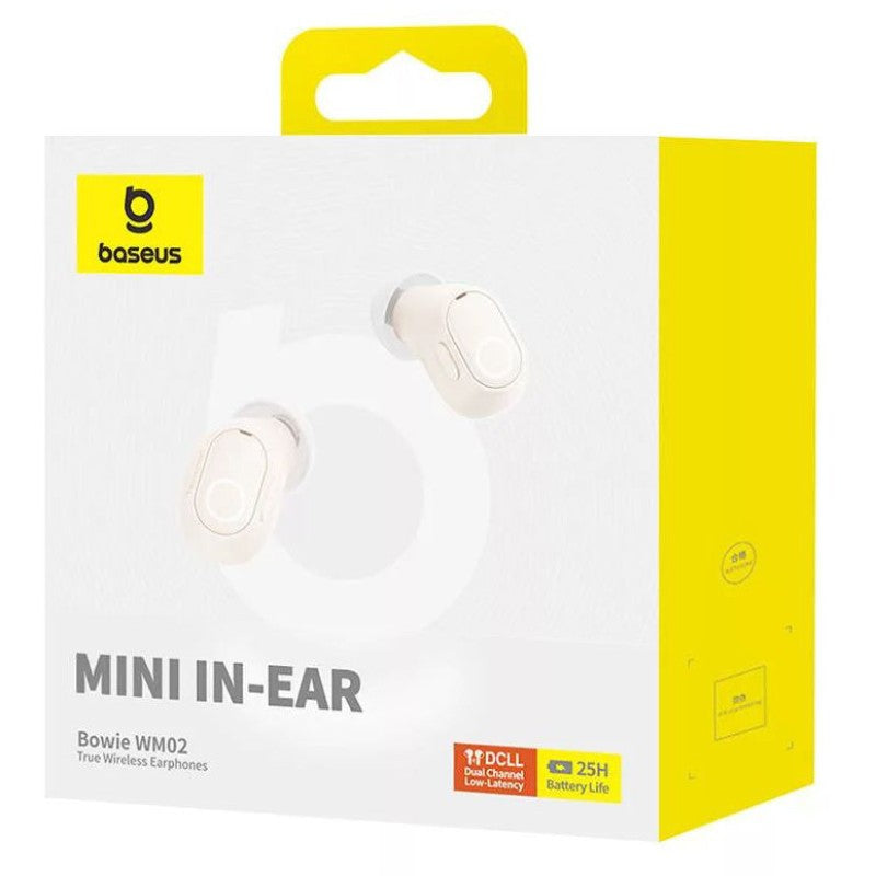 Baseus BOWIE WM02 TRUE WIRELESS EARPHONES CREAMY-WHITE V2