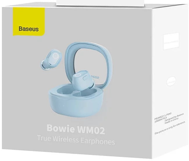 Baseus Auriculares Wireless Bowie WM02 TWS, Bluetooth 5.0 Azul