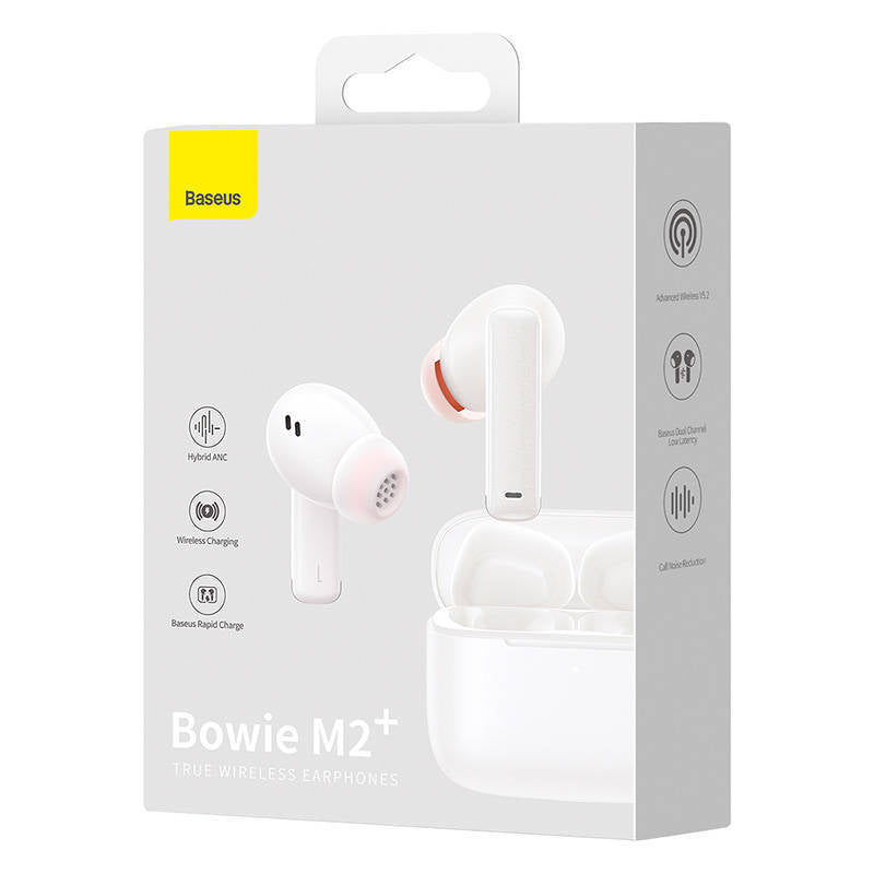 Baseus Auriculares Bowie M2+ TWS, ANC Branco