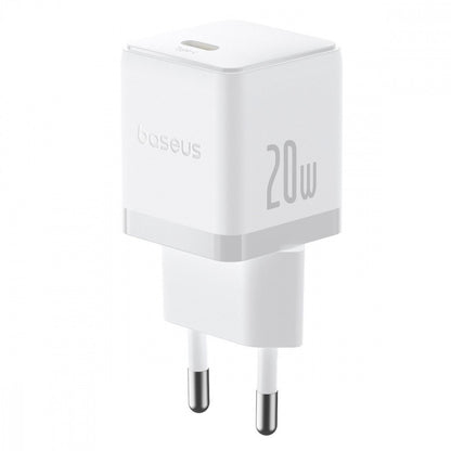 Carregador Palm Fast Charger 1C 20W Eu Moon White (With BASEUS Mini White Cable Usb-C To Usb