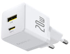 Baseus Carregador Palm Fast Charger C+U 20W Eu Moon White