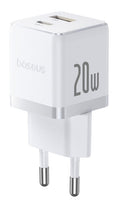 Carregador Palm Fast Charger C+U 20W Eu Moon White (With BASEUS Mini White Cable Usb-C To Usb
