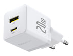 Carregador Palm Fast Charger C+U 20W Eu Moon White (With BASEUS Mini White Cable Usb-C To Usb