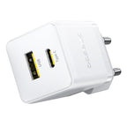 Carregador Palm Fast Charger C+U 20W Eu Moon White (With BASEUS Mini White Cable Usb-C To Usb