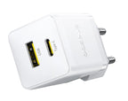 Baseus Carregador Palm Fast Charger C+U 30W Eu Moon White