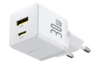Baseus Carregador Palm Fast Charger C+U 30W Eu Moon White